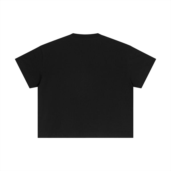 Black t-shirt on a white background